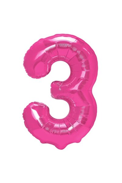Danex Metallic Foil Balloon Number 3, 100 cm, Pink