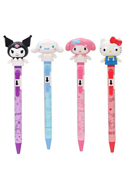 Choice4 مجموعة مينيسو من 4 أقلام حبر جاف من سانريو، شخصيات هيلو كيتي، وكورومي...