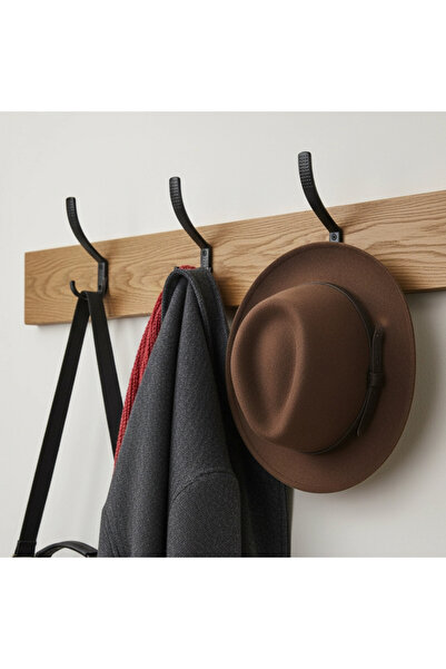 CAN METAL Uzun Noktalı Metal Askı Şık Portmanto Askılık Dolap Mobilya Askısı (vidalar Dahil)(5 ADET)