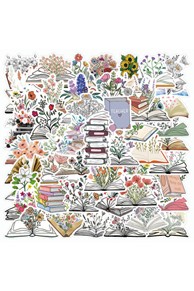 Choice1 50 قطعة 10/30/50 قطعة ملصقات زهور كرتونية على شكل كتاب جمالية مقاومة ...