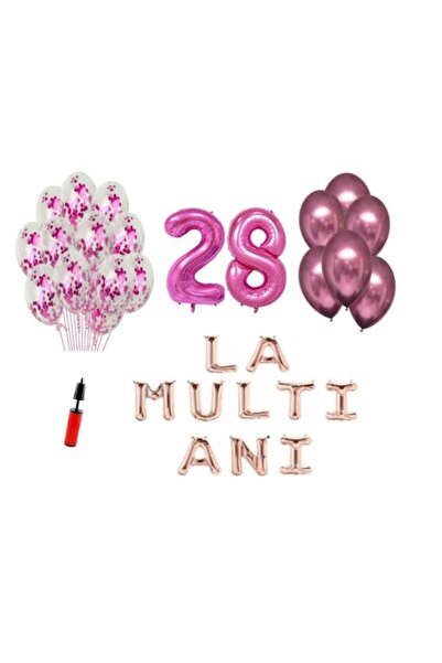 Domi Party & Gifts Set 33 baloane, Domi Party & Gifts, La mulți ani 28 de ani...