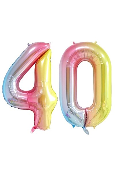 Domi Party & Gifts Set 2 baloane folie cifra , Curcubeu, aniversare 40 ani, 1...