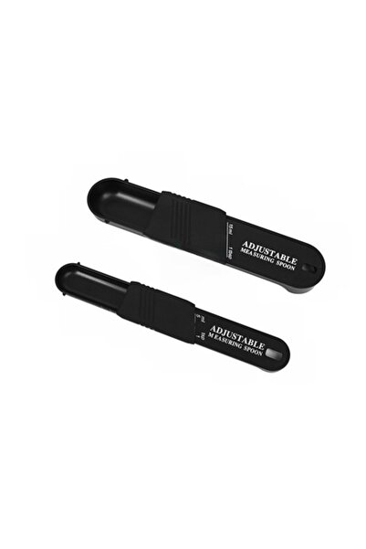 Briggs Set de 2 lingurițe de măsurat reglabile, ABS, 16x3,5x1,6 cm, negre -