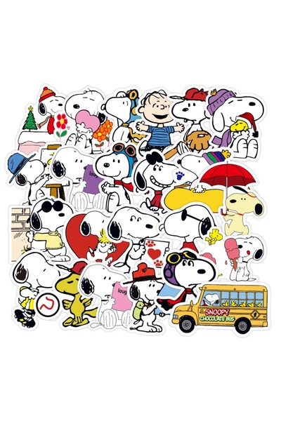 Miniso بانداي QT-222، 50 قطعة من ملصقات جرافيتي كرتونية لشخصية سنوبي، لتزيين ...