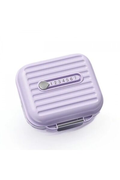 DAMUR Medicine or Supplement Box, Purple, 7 Compartments, Portable and Compac...