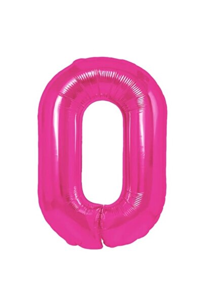 Danex Balon folie metalică figurină numărul 0 100 cm roz