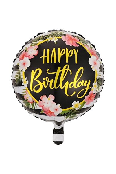 Danex Metallic Foil Balloon Figurine Model 4 'Happy Birthday' 45 cm, Multicolor