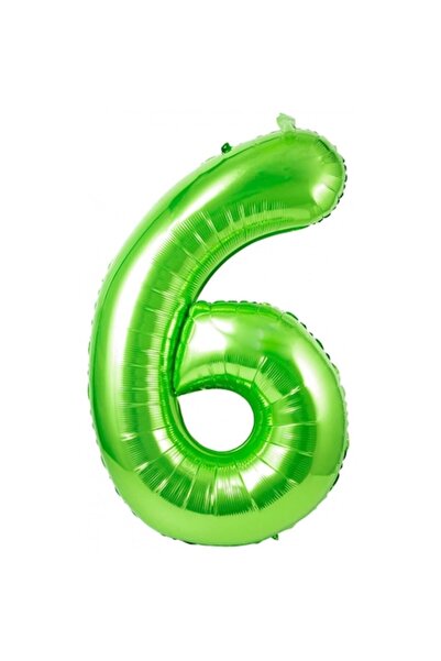 Domi Party & Gifts Balon folie, Domi Party & Gifts, Verde, numărul 6, 100 cm