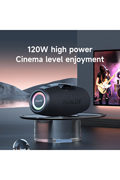 zealot Zealot S78 Portable Bluetooth Speaker, 120W Deep Bass Stereo Sound, 24000mAh Battery, IPX7 Waterproof, 45W Fast Charging