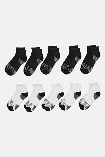 U.S. Polo Assn. Men 10 Pairs Brand Logo Crew Socks, Multicolor
