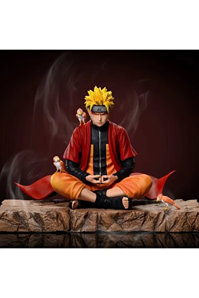 BANDAI 15cm Naruto Anime Figures Meditation Naruto Action Figure Statue Model Doll Collection Toys Gifts