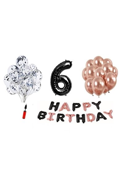 Domi Party & Gifts Set 35 baloane, Domi Party & Gifts, La mulți ani negru/aur...