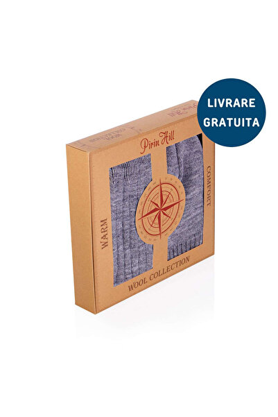 Pirin Hill Box with Grey Merino Wool Hat, Scarf and Socks