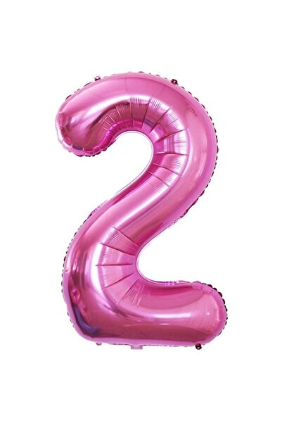 Domi Party & Gifts Balon folie, WOW, Roz, cifra 2, 105 cm