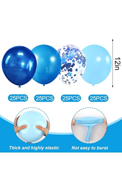 OEM Set of 100 Multicolor Latex Balloons, 12 inch (Assorted Colors)