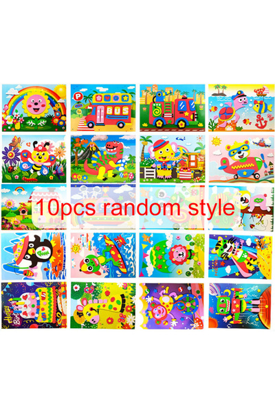 Choice1 10 قطع عشوائية 5/10 قطع ملصقات إسفنجية ثلاثية الأبعاد من مادة EVA ألع...