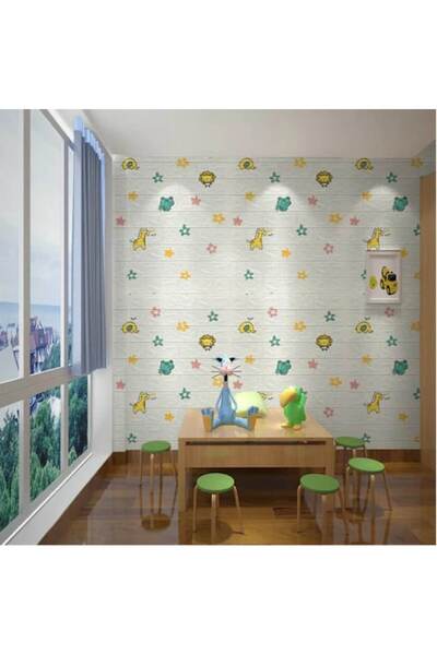 GOLD MARKET Set of 10 Self-Adhesive 3D Wallpaper Panels, Brick Effect, Waterproof, 70x77 cm, Coverage 5.3 m², W