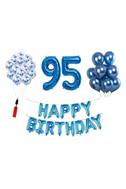 OEM Set baloane, 36 piese - La mulți ani, aniversare 95 de ani, numere folie ...