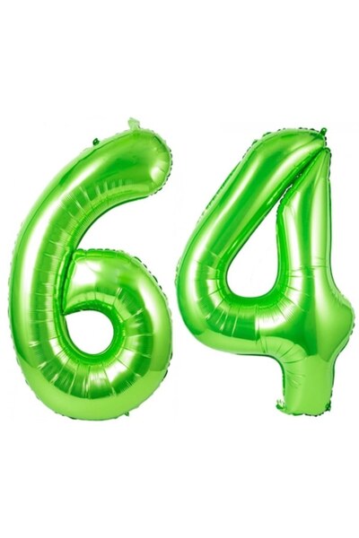 Domi Party & Gifts Set de 2 baloane folie cu numere, Domi Party & Gifts, verd...