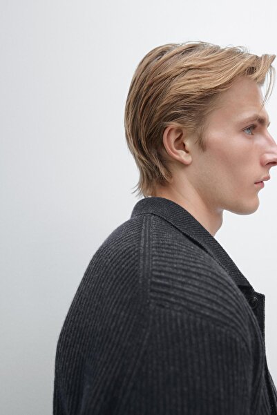 Massimo Dutti Yün karışımlı triko hırka