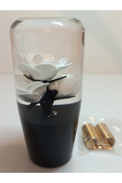 AUTO LUXURY Tofaş Dolmuş Minivan Pickup Truck Gear Shift Knob Transparent White with Rose 1 Piece