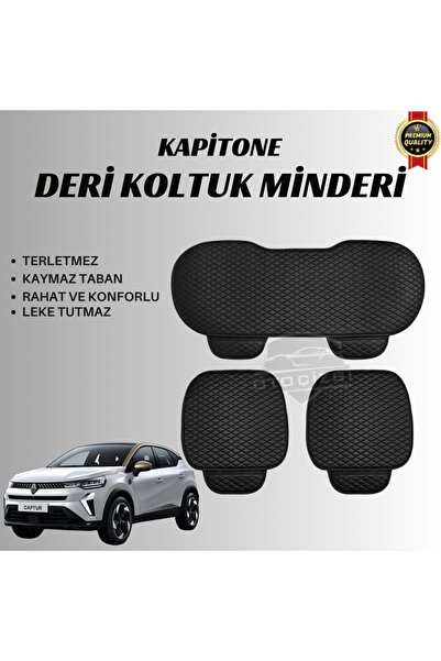 Oto Çizgi Renault Captur Uyumlu Deri Kapitone Koltuk Minderi Koruma Kılıfı – ...
