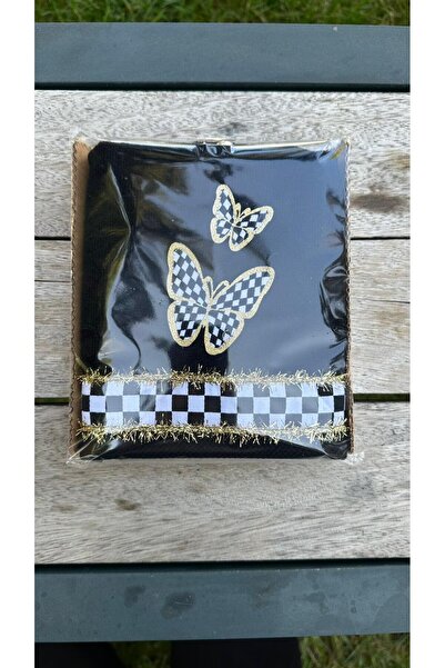 Fantastic Collection Новорічна колекція Кадифений рушник з бордюром і гербом (30x50 см) – У подарунковій упаковці – Ручна робота