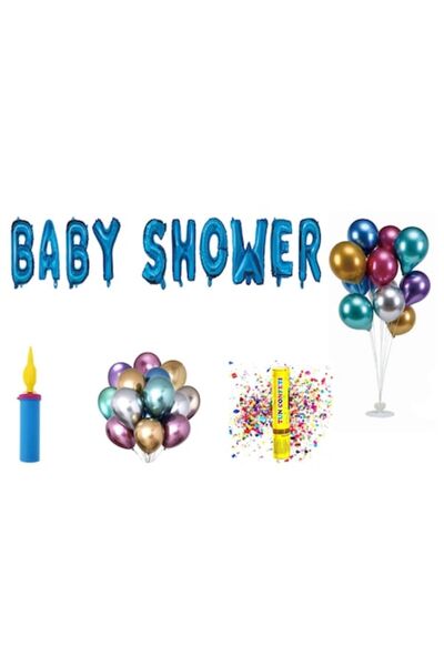 OEM Set baloane pentru petrecere de baby shower, decor tort, 70 buc, albastru