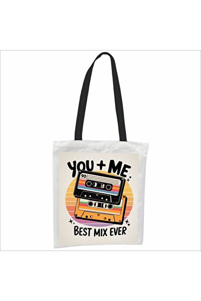 OEM Thick canvas laptop bag with zipper, You + Me