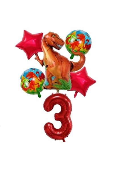 Shop Carnaval Set Aniversare Tematica, 3 Ani, Dinozaur T-Rex