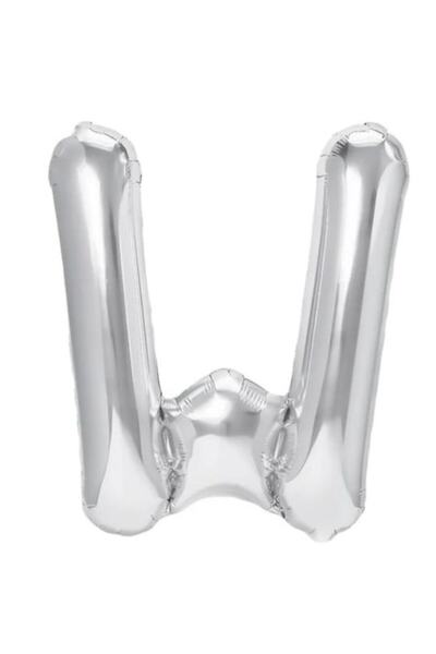 Danex Balon folie metalică cu litera W, Danex, 40 cm, heliu sau aer, pachet i...