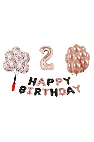 Domi Party & Gifts Set 35 baloane, Domi Party & Gifts, La mulți ani roz auriu...