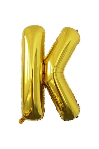 Danex Metallic Foil Balloon - Letter K, 80 cm, Gold