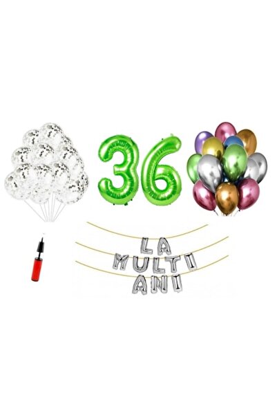 Domi Party & Gifts Set 33 baloane, Domi Party & Gifts, La mulți ani 36 de ani...