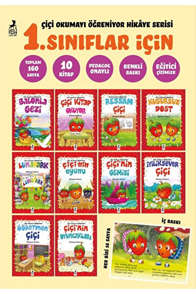 Ren Kitap ÇİÇİ OKUMAYI ÖĞRENİYOR HİKAYE SERİSİ 1. SINIFLAR İÇİN (10 KİTAP)