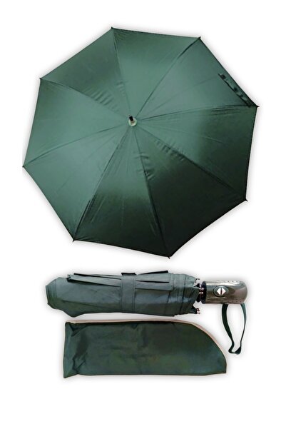 KY Yüksek Kalite Yeşil Tam Otomatik Dayanıklı Kaliteli 8 Telli Kılıflı Şemsiye