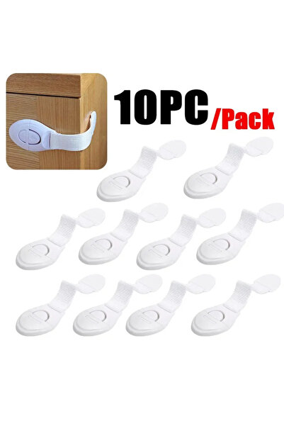 Choice C51- 10 قطع 10 قطع قفل خزانة أمان للأطفال واقي أمان للأطفال قفل باب الدرج للخزانة Pl