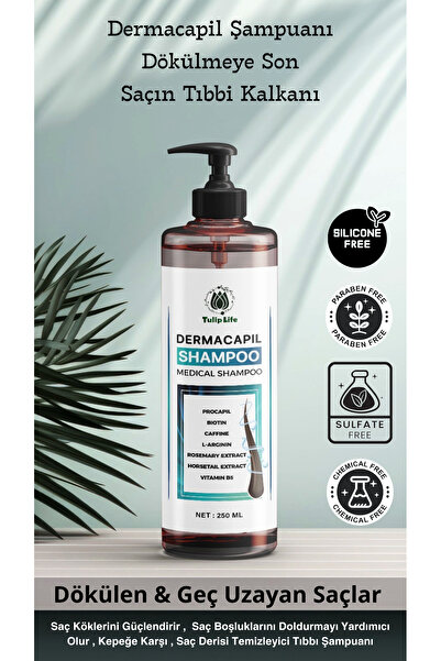 Tuliplife Saç Dökülmesine Karşı Sulfatsız Tıbbı Şampuan Procapil , Arginin ve Biotin Etkilil Formül250ml