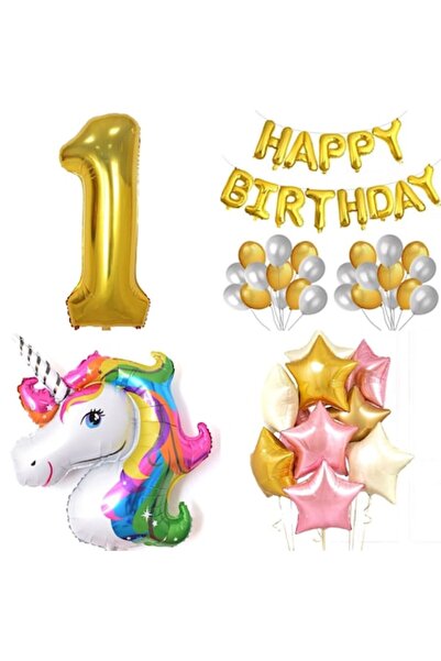 Glam Your Party Set 35 baloane prima aniversare, 1 an, cifre, DOMI PARTY & GI...