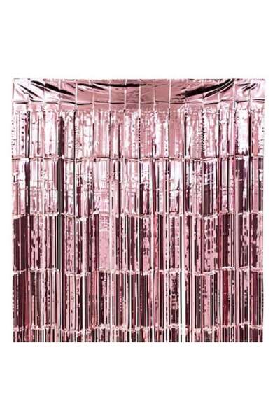 OEM Διακοσμητική κουρτίνα για πάρτι και επετείους, ροζ, 1 x 2 μ.