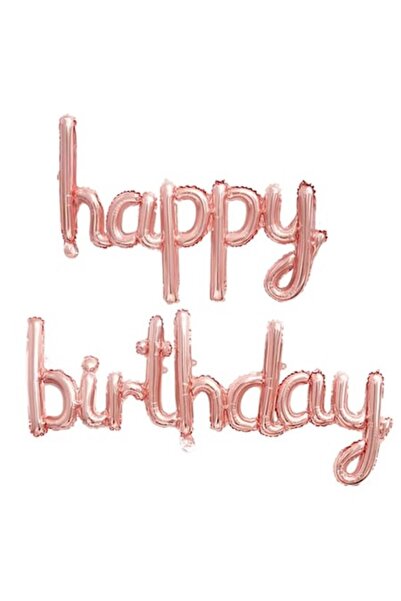 Danex Set baloane folie metalică, „La mulți ani”, 45x85cm și 45x124cm, roz deschis