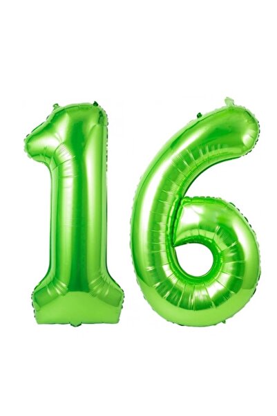 Domi Party & Gifts Set de 2 baloane folie cu numere, Domi Party & Gifts, Verd...