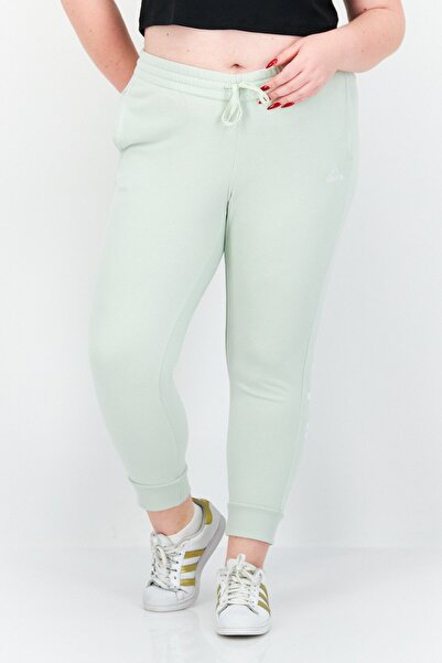 adidas Women Plus Size Drawstring Brand Logo Jogger Pants, Mint Green
