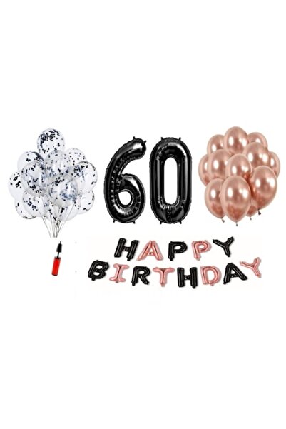 Domi Party & Gifts Set 36 baloane, Domi Party & Gifts, La mulți ani negru/aur...