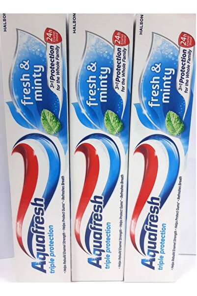 Aquafresh Aqua Fresh Toothpaste, Refreshing Mint Flavor, 24-Hour Protection, 3 Packs