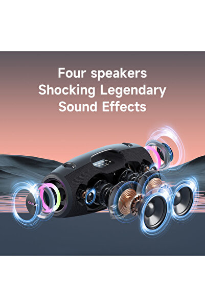 zealot Zealot S78 Portable Bluetooth Speaker, 120W Deep Bass Stereo Sound, 24000mAh Battery, IPX7 Waterproof, 45W Fast Charging