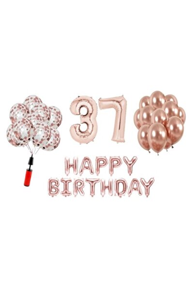 OEM Set de 36 de baloane, La mulți ani, aniversare de 37 de ani, număr folie ...
