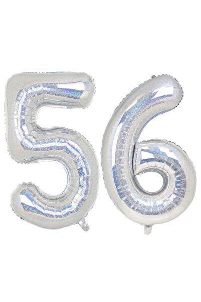 Domi Party & Gifts Set 2 baloane folie cifra, Domi Party & Gifts, Holografic,...