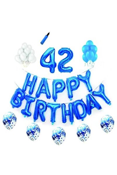 Domi Party & Gifts Set baloane La multi ani , 42 ani, albastru