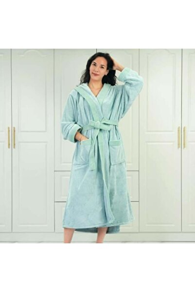 PROMISE بلوجرين نعومة فائقة مع تصميم أنيق روب حمام رقة سادة بقب